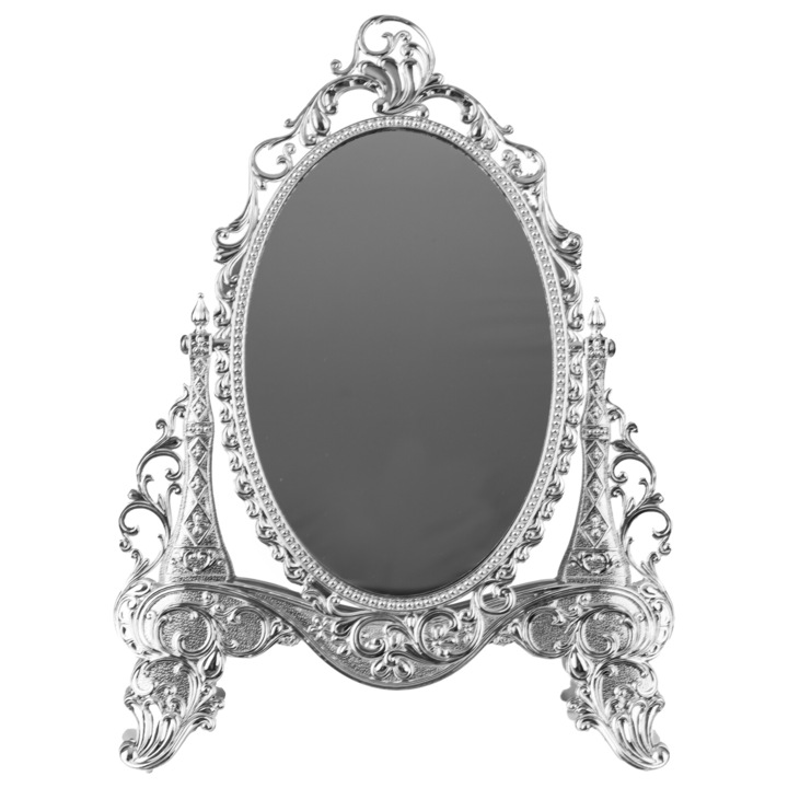 Oglinda ovala cu picoruse de sustinere