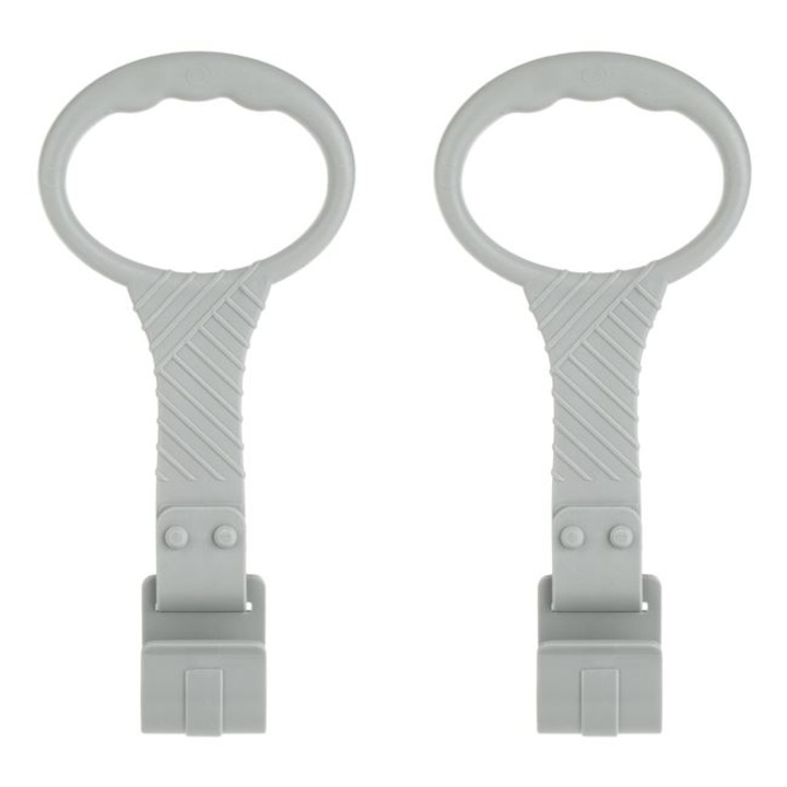 Manere ajutatoare pentru tarc sau patut copii, gri, 19x9cm, Honey Baby - 2buc