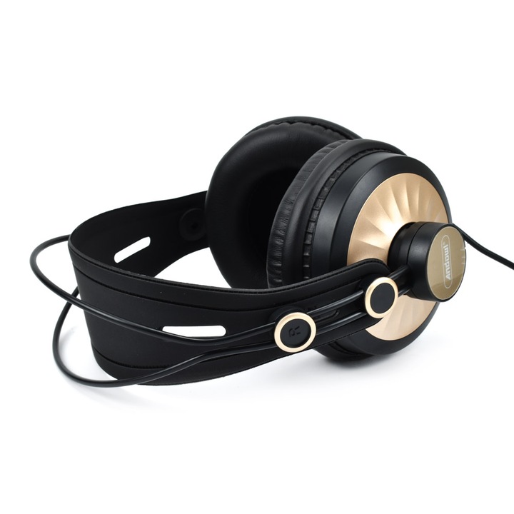 Casti cu fir D68, Stereo, jack 3, 5 mm, negre