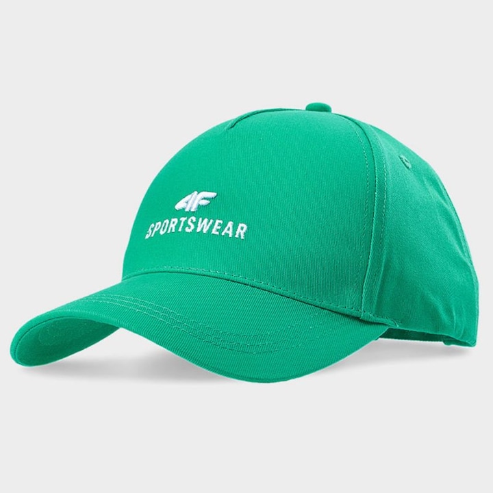 Шапка 4F 4FWSS24ACABU266, памук, регулируема, зелена, L/XL