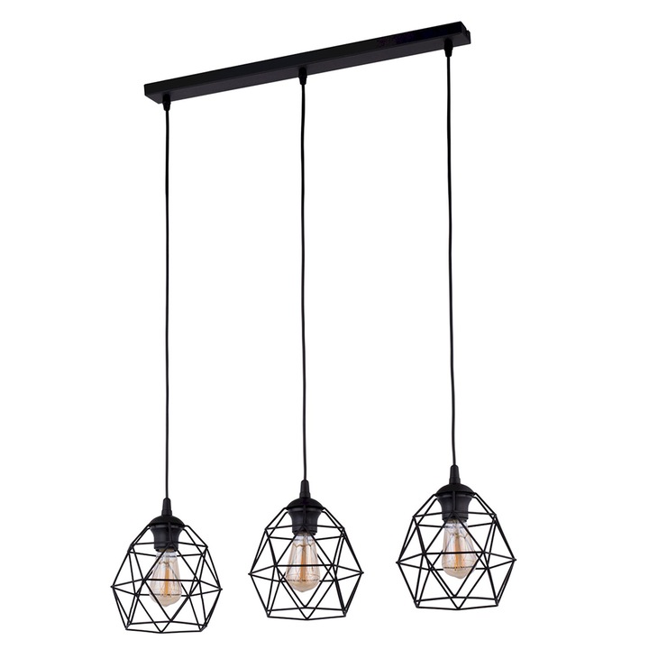 Полилей TK-Lighting GALAXY BLACK, 3 светлинни точки, черен, 74x20x100см