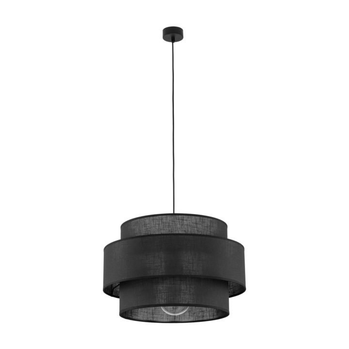 Lustra TK-Lighting CALISTO, 1xE27, 15W, negru, dimensiuni 500x500x1600cm