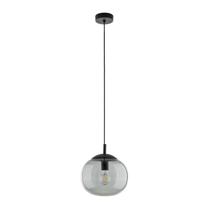 Pendul TK-Lighting, VIBE GRAPHITE, 1xE27, negru, 250x250x1600mm