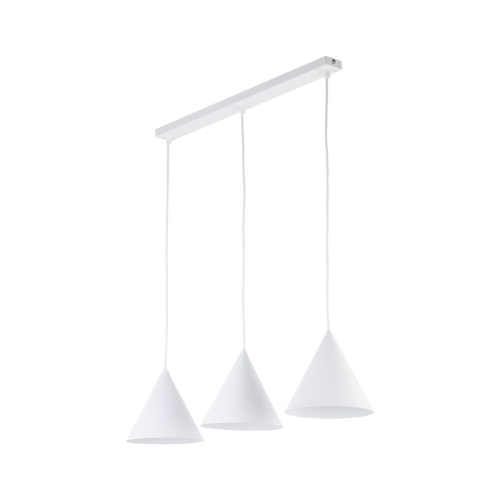 Lustra TK-Lighting CONO WHITE, 3 brate, alb, 15W, 750x190x1200mm