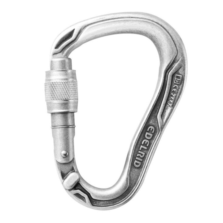 Carabina Edelrid, Bullet Screw Eco, HMS, 7.5x11 mm, aluminiu, argintiu