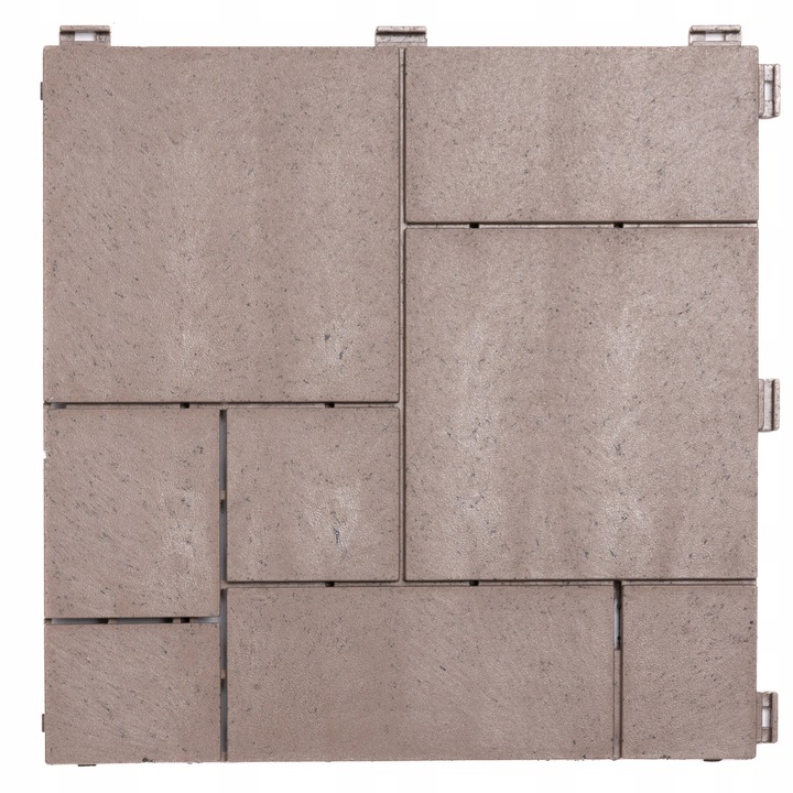 Плочки за градински под, e-floor, Deck Tile Stone Mosaic, 30x30 см, бежов