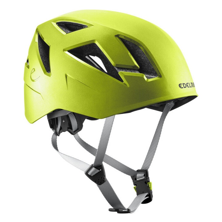 Casca de protectie Edelrid Zodiac II, hibrid, ventilatie optima, 55-61cm, verde/gri