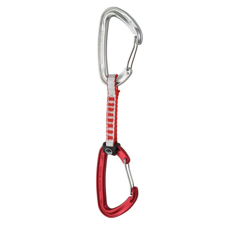Carabina alpinism Wild Country Wildwire, 10 cm, alb/rosu