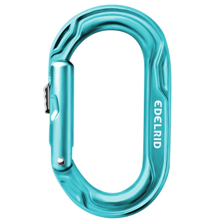 Carabina Edelrid Ultra D, ovala, 30kN, albastru, 113x66mm