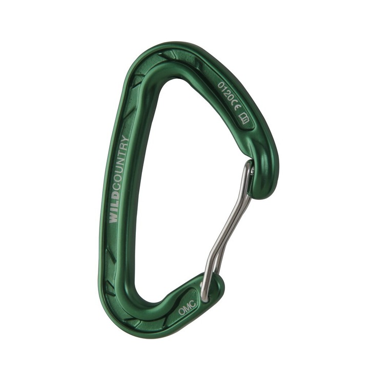 Carabina Wild Country Astro, super usoara, compacta, verde, 29g