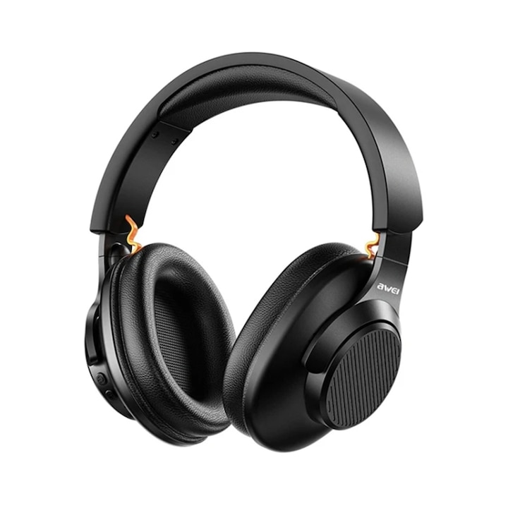 Casti Over-Ear, AWEI A997BL, Sunet de inalta calitate, Baterie de lunga durata, Bluetooth wireless, Confortabile, Microfon, Bass puternic, Negru