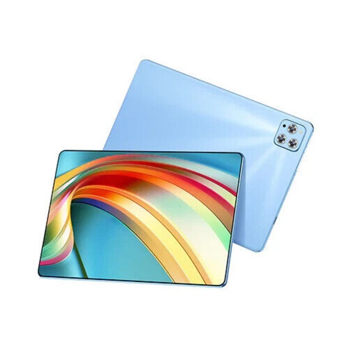 Таблет 10.1", осемядрен процесор, 4GB RAM, 32GB памет, двойна камера, Android 8, 1280x800, син