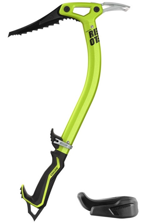 Piolet gheata pentru alpinism Edelrid, Riot Adze II, 50 cm, 8 kN, otel, verde/negru
