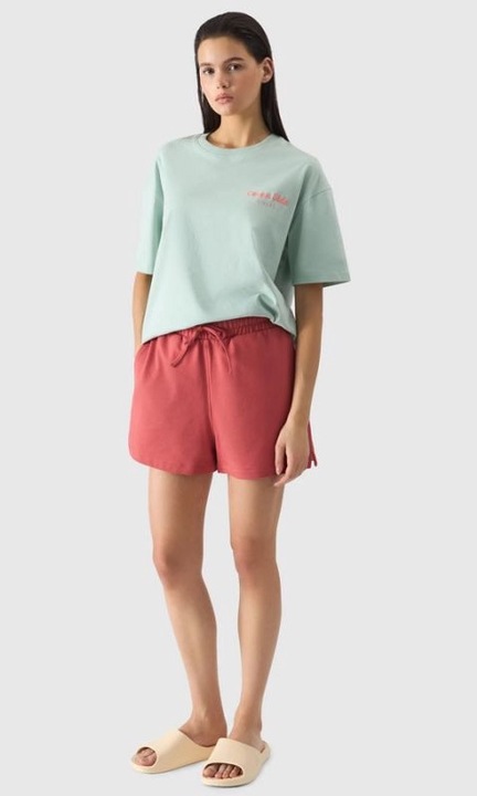 Pantaloni scurti dama, 4F, Modal/Elastan, Roz