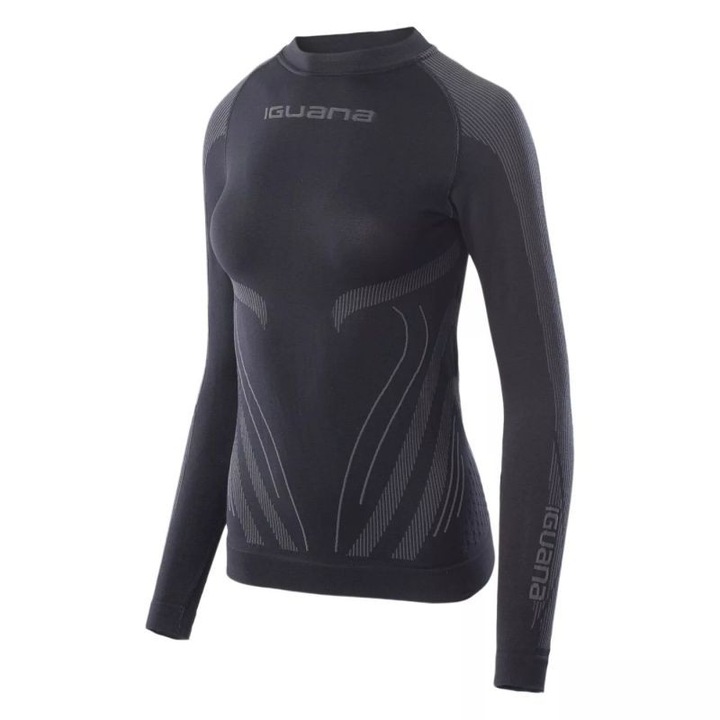 Топ ленена термо блуза Iguana, Полиамид, Черна