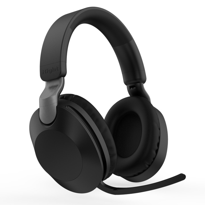 Casti Over-Ear, B2 Wireless, Bluetooth 5.1, Design pliabil, Reducere zgomot, Incarcare rapida, Negru