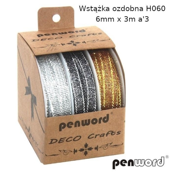 Penword dekoratív szalagkészlet, 6mmx3m, 3 darab/szett