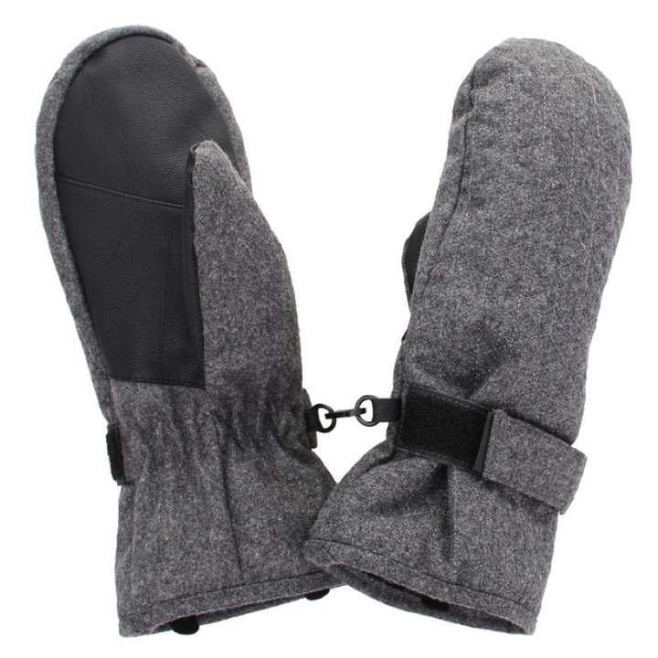 Дамски ръкавици Icepeak Hazel, фина геометрия, сиви, текстил/кожа, M