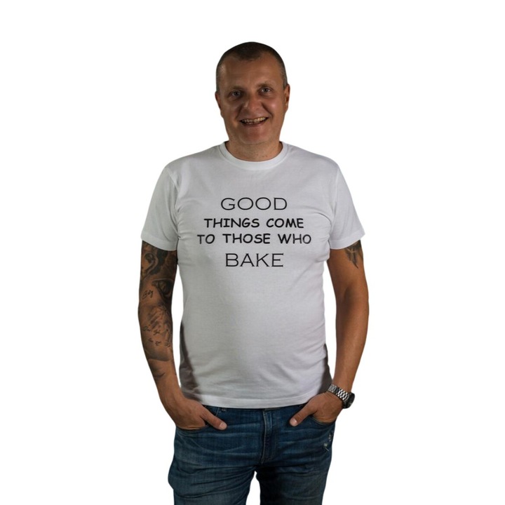 Tricou personalizat barbati, cu imprimeu mesaj, 100% bumbac, model Slim fit, marime XL, culoare Alb