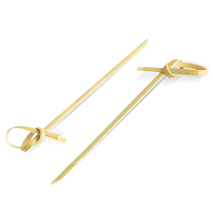Bete cu nod pentru aperitiv, din bambus 100 buc 90mm