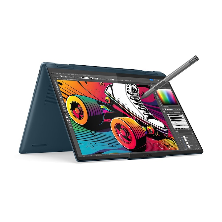 Laptop Lenovo Yoga 7 2-in-1 14IML9, 14 inch 2880 x 1800 Touchscreen, Intel Core Ultra 5 -125H 14 C / 18 T, 4.5 GHz, 18 MB cache, 16 GB LPDDR5X, 1 TB SSD, Intel Arc Graphics, Windows 11 Home