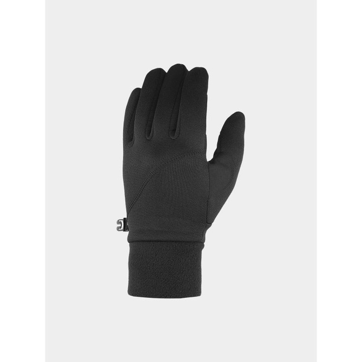4F CAS U053 sportkesztyű, uniszex, érintőképernyős, fekete, poliészter és elasztán