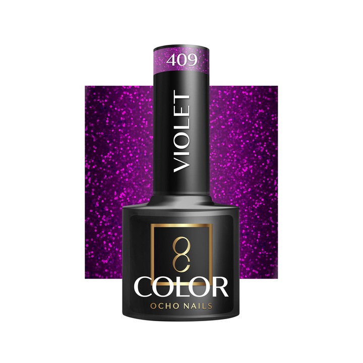 Lac de unghii hibrid Ocho Nails 409, violet intens, 5g