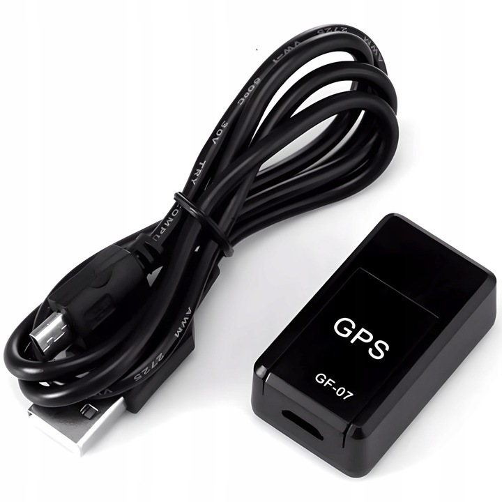 Mini GPS cu functie de ascultare, negru, 4x2x1.5cm, cu cablu USB