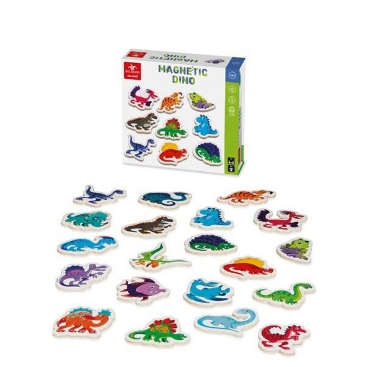 Set 20 magneti din lemn pentru copii, Dal Negro, 3 ani+, multicolor