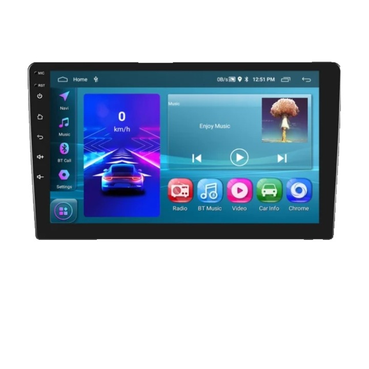 Navigatie GPS, Ecran IPS Touchscreen 10 inch, Android 13, 4G RAM/64G ROM, Carplay Wireless, Bluetooth, GPS, Multicolor