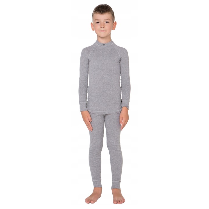 Imbracaminte Termica, Meteor, Material Bumbac, 152-158 cm, Gri, Set 2 Piese, Respirabil, Confortabil, Produs De Cea Mai Inalta Calitate