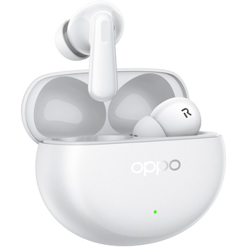 Casti In-Ear OPPO Enco Air4 Pro, True Wireless, Bluetooth, Microfon, Noise Cancelling, IP55, Moonlight White