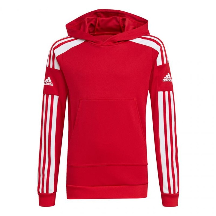 Adidas squadra 21 ifjúsági kapucnis pulóver, poliészter, piros, 128 CM