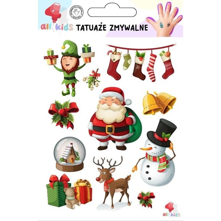 Set Tatuaje Temporare All4Kids, Dermatologic Testate, 100x150mm, 3+ ani