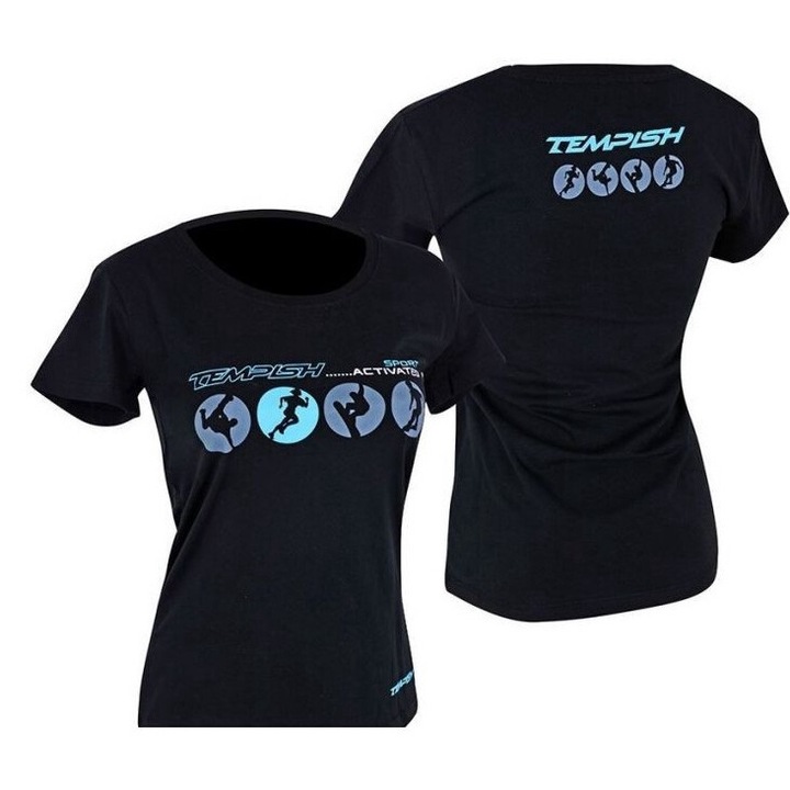 Дамска спортна тениска, Tempish, памук, черна, M INTL