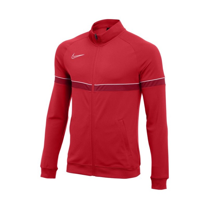 Nike Dri-Fit Academy 21 Jr kapucnis CW6115, poliészter, piros, 137-147 CM