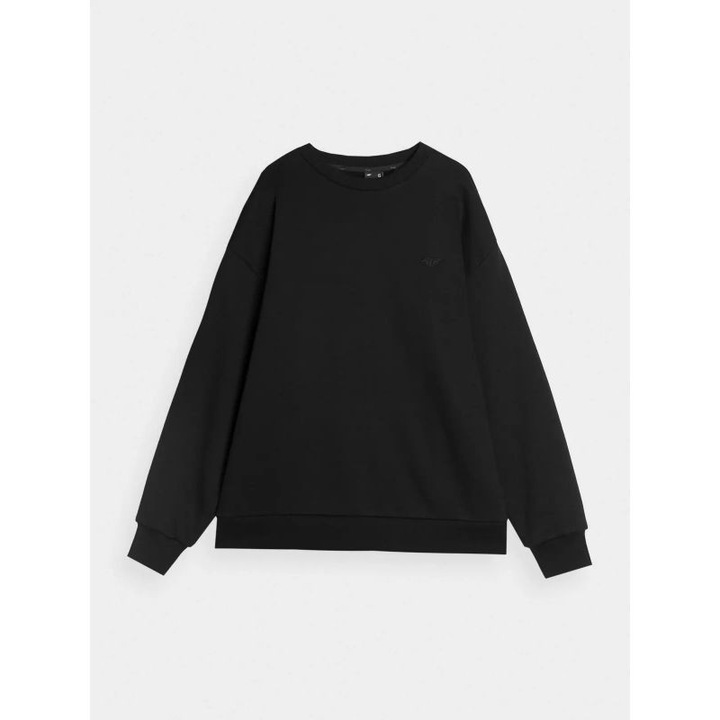 Kapucnis 4f, pamut, fekete, XL INTL