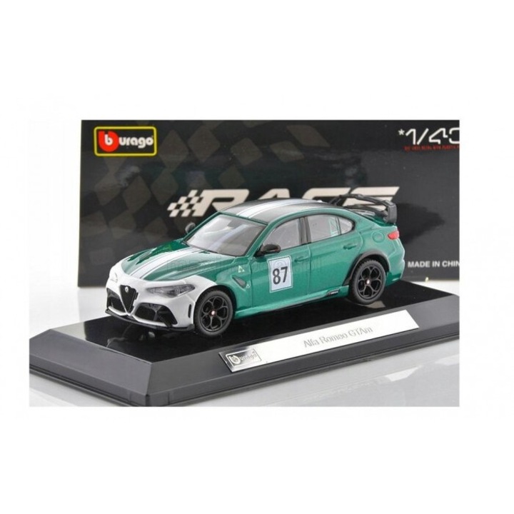 Macheta Alfa Romeo Giulia GTAm Nurburgring #87, Bburago, verde, 82x147mm
