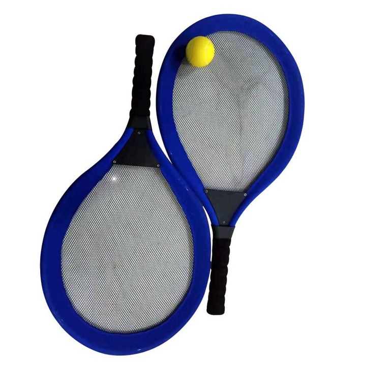 Set Tenis, Solex Sports, 2 Rachete 67.5 x 36.5 cm, Minge 6.3 cm, Albastru