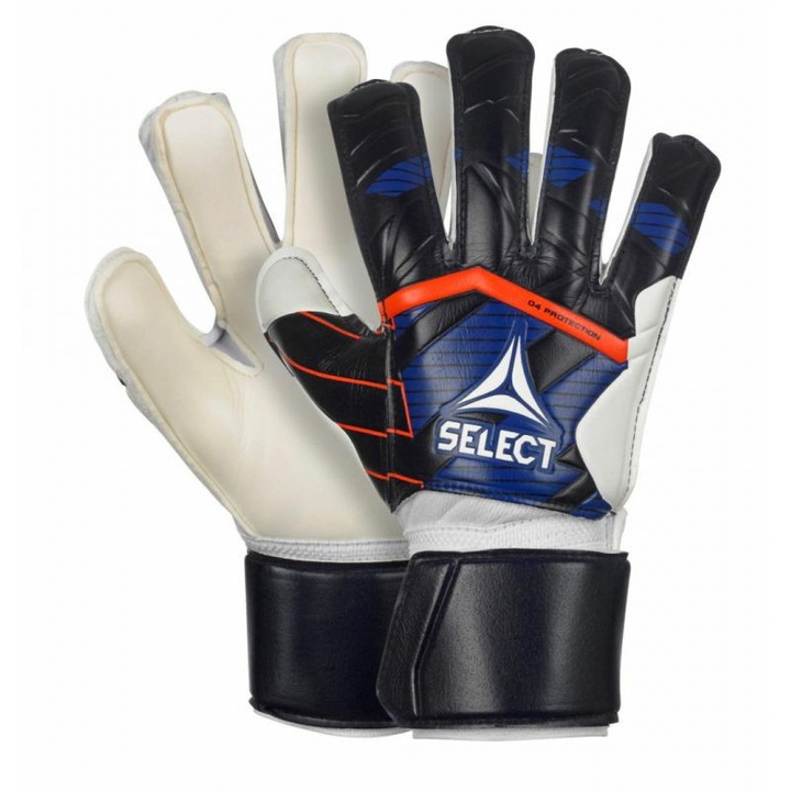 Детски вратарски ръкавици Select 04 Protection v24, 3mm латекс, Negative Cut, черни, T26