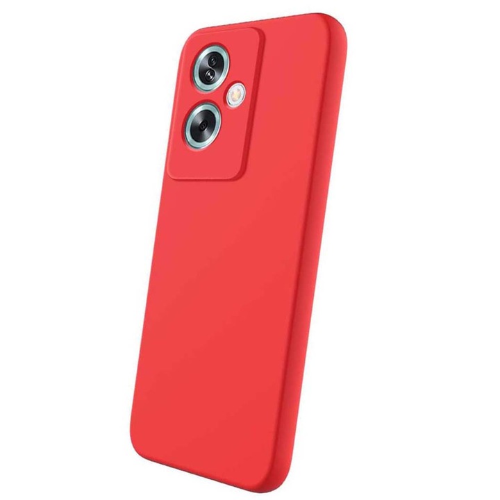 BestCase® Husa Premium Silicon, Compatibila Cu Xiaomi Redmi 13, 1.2MM Slim, Microfibra in interior, Antisoc, Rezistent la socuri, Protectie Camera, Rosu