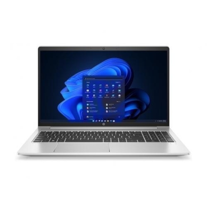 HP ProBook 450 G9 Laptop, 15,6" Full HD IPS, Intel® Core™ i5 1255U 4,7 GHz-ig, 16 GB RAM DDR4 3200MHz, 512 GB SSD, Intel Iris Xᵉ Graphics, Windows 11 Pro, ezüst