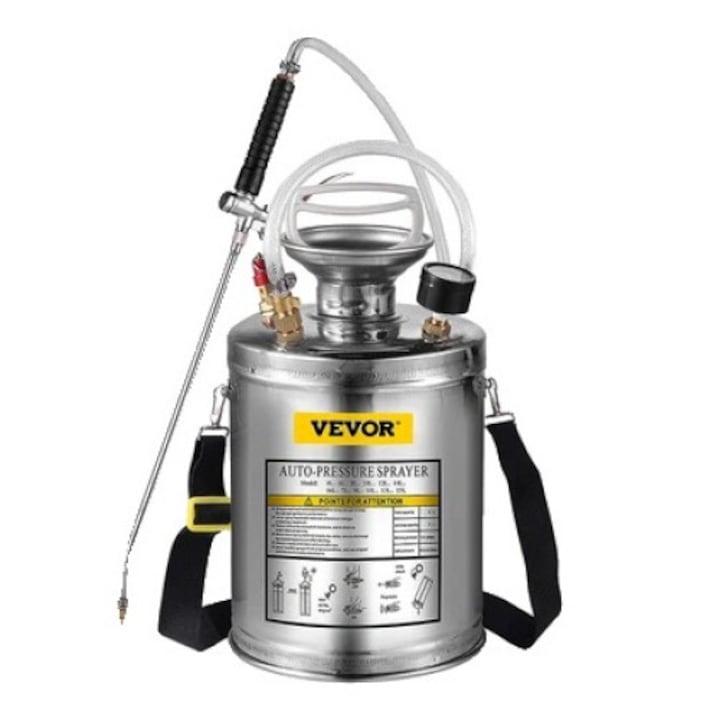 Aparat de stropit gradina, inox, duza reglabila, valva de siguranta, 4L