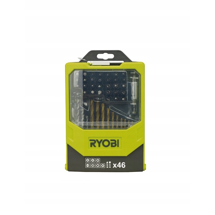 Set biti pentru gaurit, RYOBI RAK46MIX, pentru metal/plastic/zidarie