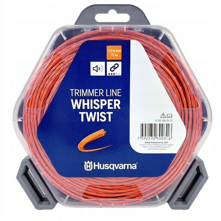 Husqvarna Whisper Twist vágóvonal, 2,4mmx77m, magas hőmérsékletnek ellenálló