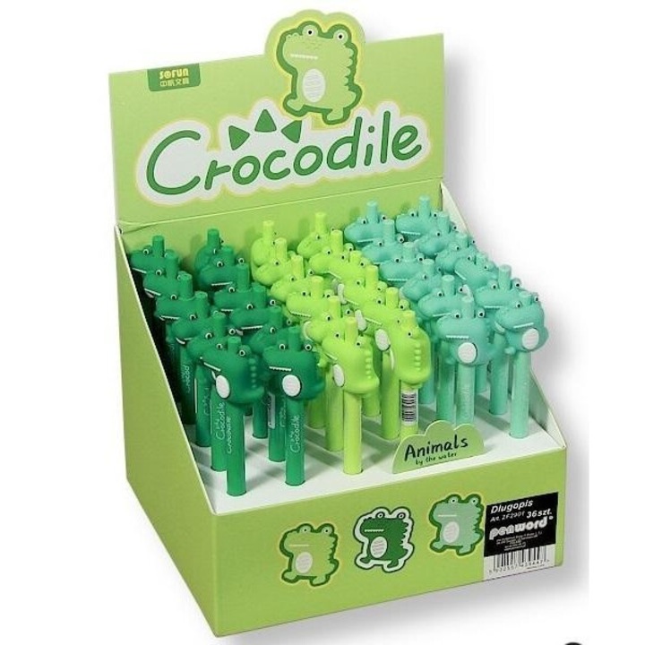 Set 36 pixuri Penword Crocodil, in cutie, 226x189 mm