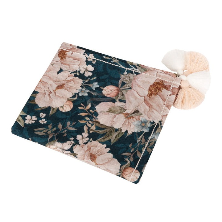 Paturica bebe Samiboo Peonie Granat, bambus, antialergica, 75x100cm