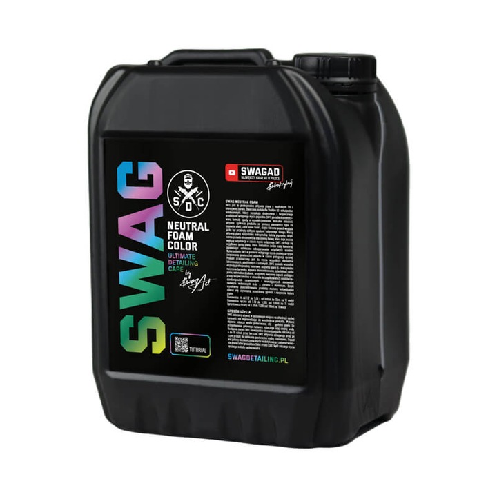 Spuma activa auto, Swag, Neutral Foam Color V.1, pH neutru, 5L