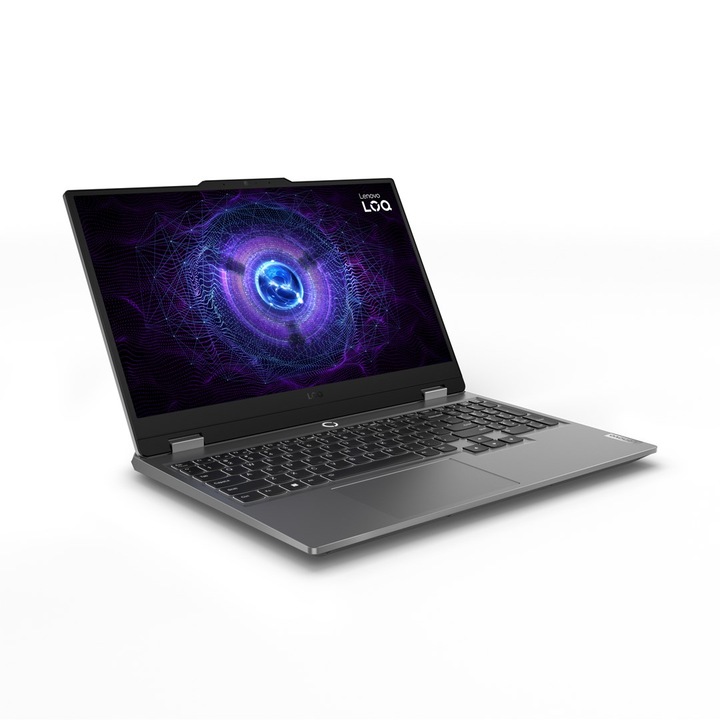 Laptop Lenovo LOQ, 15.6" Full HD, Intel® Core™ i5 12450HX pana la 4.4 GHz, 16 GB RAM DDR5 4800, 1 TB SSD, NVIDIA® GeForce® RTX 4060 8 GB, Free Dos, Luna Grey 1 TB