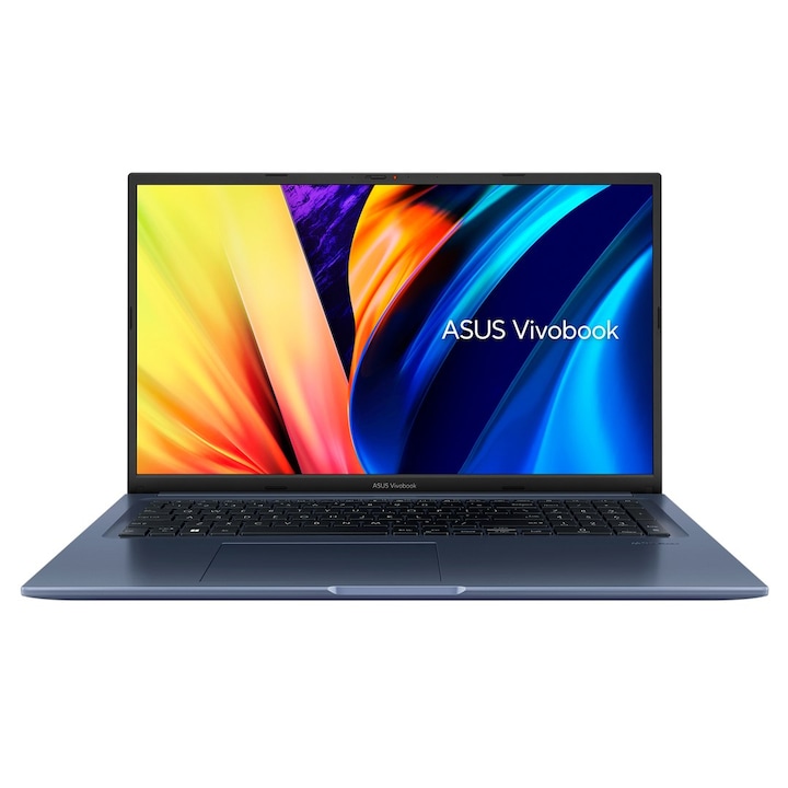 Laptop ASUS Vivobook 17X, 17.3" Full HD, Intel® Core™ i5 12500H pana la 4.5 GHz, 16 GB RAM DDR4, 512 GB SSD, Intel Iris Xᵉ Graphics, Windows 11 Home, Quiet Blue DDR4